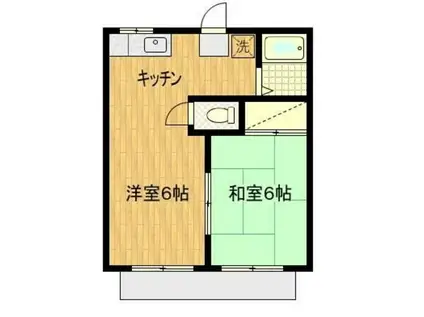 サンハイツ(1LDK/2階)の間取り写真