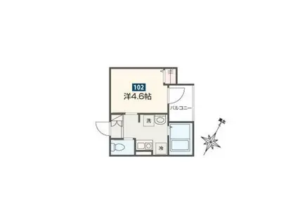 MOMO HOUSE東村山(1K/1階)の間取り写真