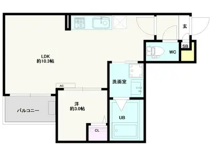 JACK SHIMOFUJISAWA Ⅰ(1LDK/1階)の間取り写真
