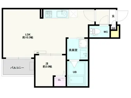 JACK SHIMOFUJISAWA Ⅱ(1LDK/2階)の間取り写真