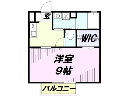 モナリエ東村山(1K/2階)の間取り写真