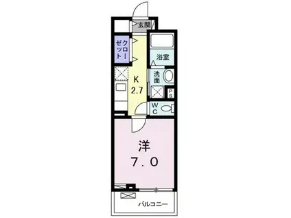 グレイス(1K/3階)の間取り写真
