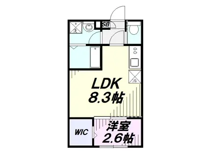 KEIAI RESIDENCE 新秋津(1LDK/2階)の間取り写真