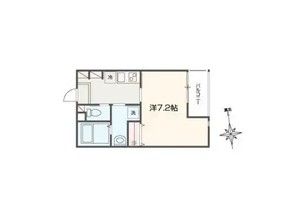 MELDIA小手指Ⅱ(1K/3階)の間取り写真