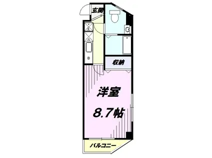 ロゼット(1K/3階)の間取り写真