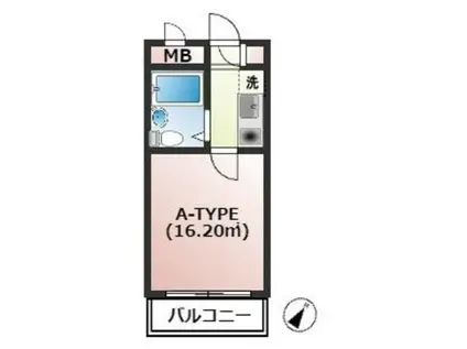 COZY久米川(1K/3階)の間取り写真