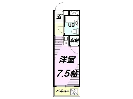 煉瓦館6(ワンルーム/3階)の間取り写真