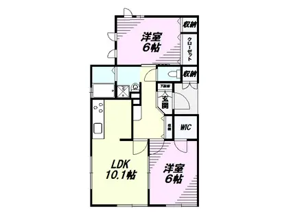 レイナス(2LDK/1階)の間取り写真