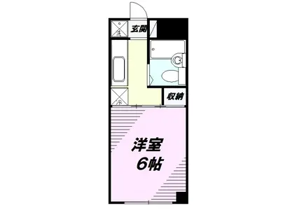 奥富ビル(1K/3階)の間取り写真