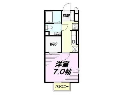 セピアコート本町(1K/2階)の間取り写真