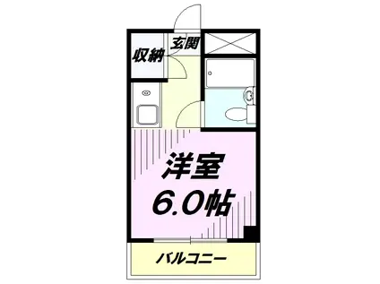 メゾンドノア天神町(ワンルーム/3階)の間取り写真