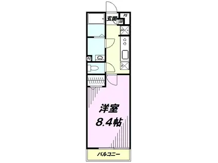 リブリ・トリポリスⅠ(1K/2階)の間取り写真