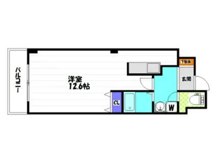 フォーリア(ワンルーム/6階)の間取り写真