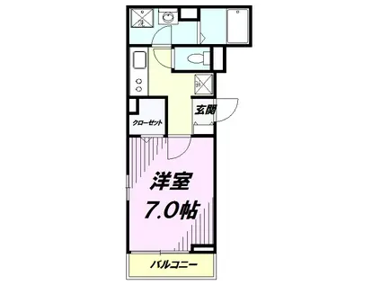 マ・メゾン(1K/1階)の間取り写真