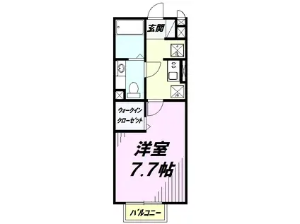 レジデンス原宿(1K/1階)の間取り写真
