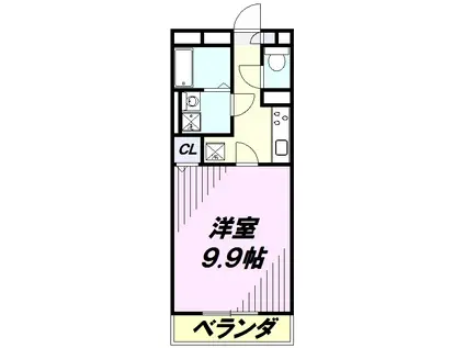 リコルテ長沼(1K/1階)の間取り写真