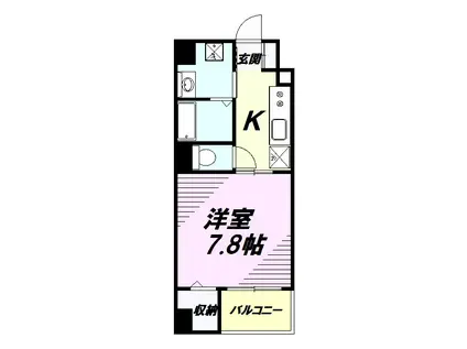 シュトラーレ 八日町(1K/3階)の間取り写真