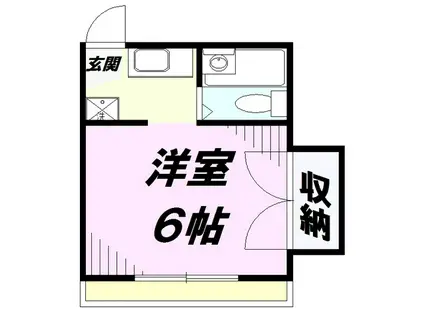 コスモビル(ワンルーム/3階)の間取り写真