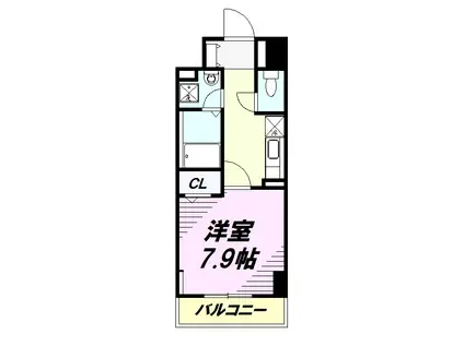 トゥットフェリーチェ八王子(1K/7階)の間取り写真