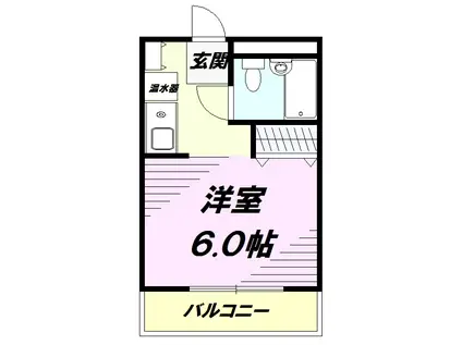 MT小山(1K/2階)の間取り写真