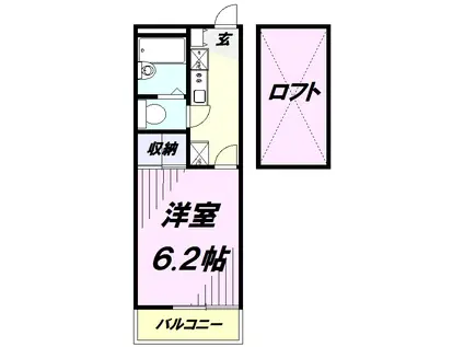 レオパレスクリナーレみなみ野(1K/3階)の間取り写真