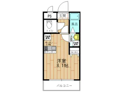 グレイスヴィラ(ワンルーム/3階)の間取り写真