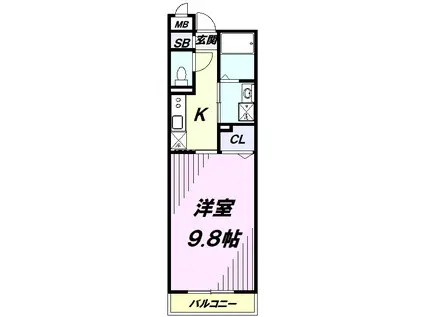 ロジュマン(1K/3階)の間取り写真