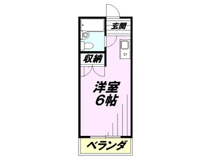 甲ノ原セントジュエル(ワンルーム/3階)の間取り写真