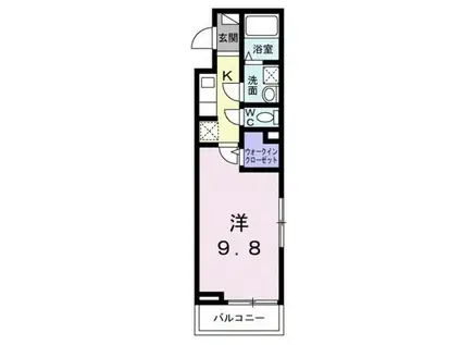 ヴィラ エクセレーナ(1K/2階)の間取り写真