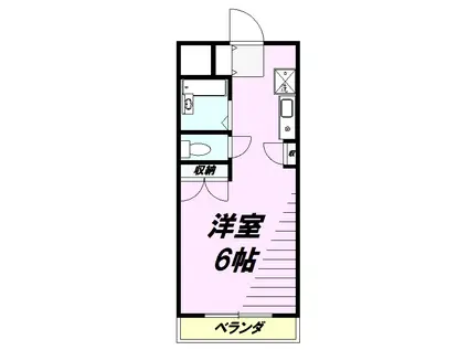 ロワールハイム(ワンルーム/1階)の間取り写真
