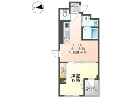 ハイムマルセン日野(1LDK/3階)の間取り写真