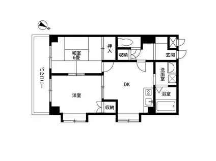 プリメールマンション(2DK/2階)の間取り写真
