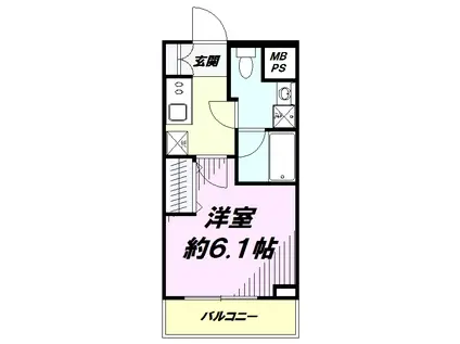 ステージグランデ八王子(1K/3階)の間取り写真