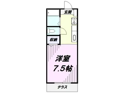 ルグラン豊田(1K/1階)の間取り写真