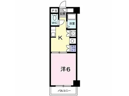 クライムラビーン(1K/2階)の間取り写真
