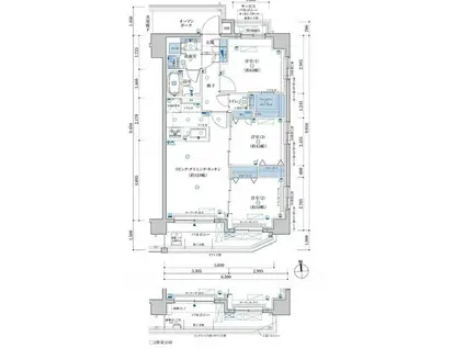 VITA八王子(3LDK/5階)の間取り写真