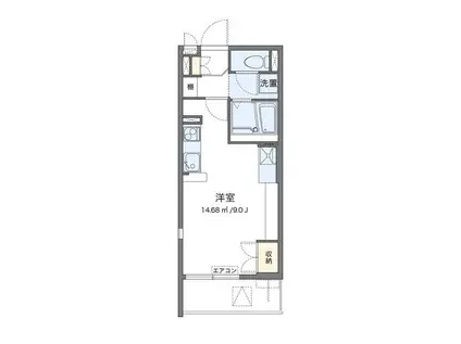 レオネクスト日野万願寺(ワンルーム/1階)の間取り写真