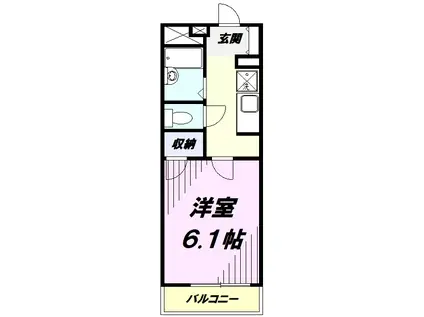 レオパレスケー ファイブ(1K/3階)の間取り写真