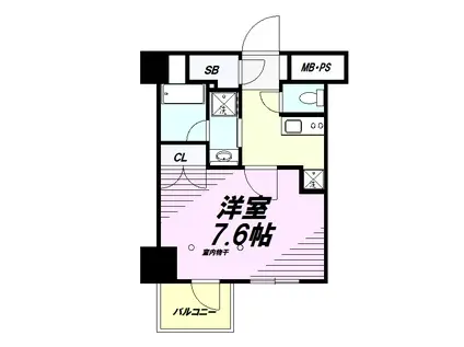 プレシャスハーモニー八王子(1K/12階)の間取り写真