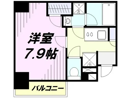 LUMEED立川(1K/2階)の間取り写真