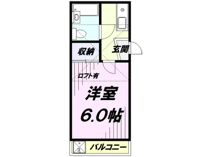 パールハイツフジミ(ワンルーム/2階)の間取り写真