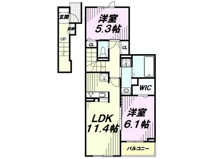スフィーダ(2LDK/2階)の間取り写真