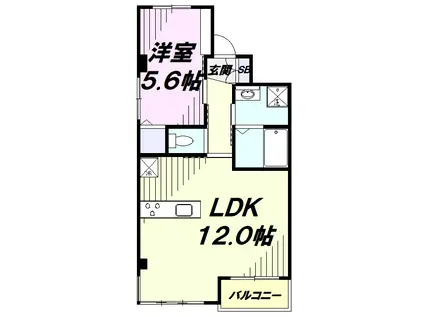 リオ アレーナ(1LDK/3階)の間取り写真