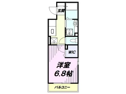 シャルマン(1K/3階)の間取り写真