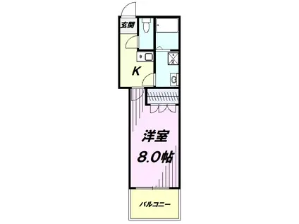 ヘリオス378相互(1K/1階)の間取り写真