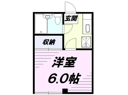 WILDCAT立川(1K/3階)の間取り写真