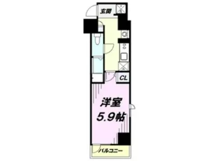 HY.S MAXIV立川錦町(1K/2階)の間取り写真