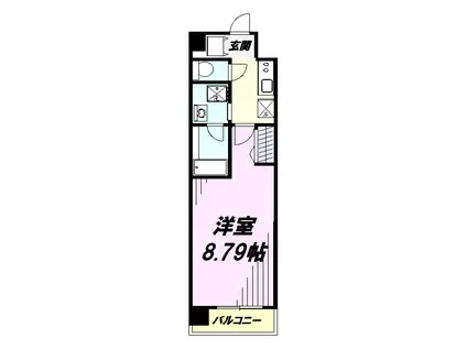 N-STAGE NISHIKUNITACHI(1K/4階)の間取り写真