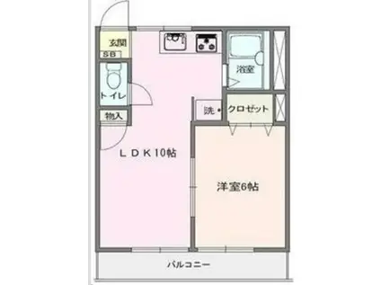 メゾンいしかわ(1LDK/2階)の間取り写真
