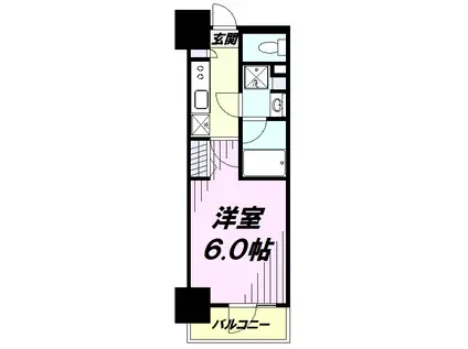 グランド・ガーラ立川(1K/8階)の間取り写真